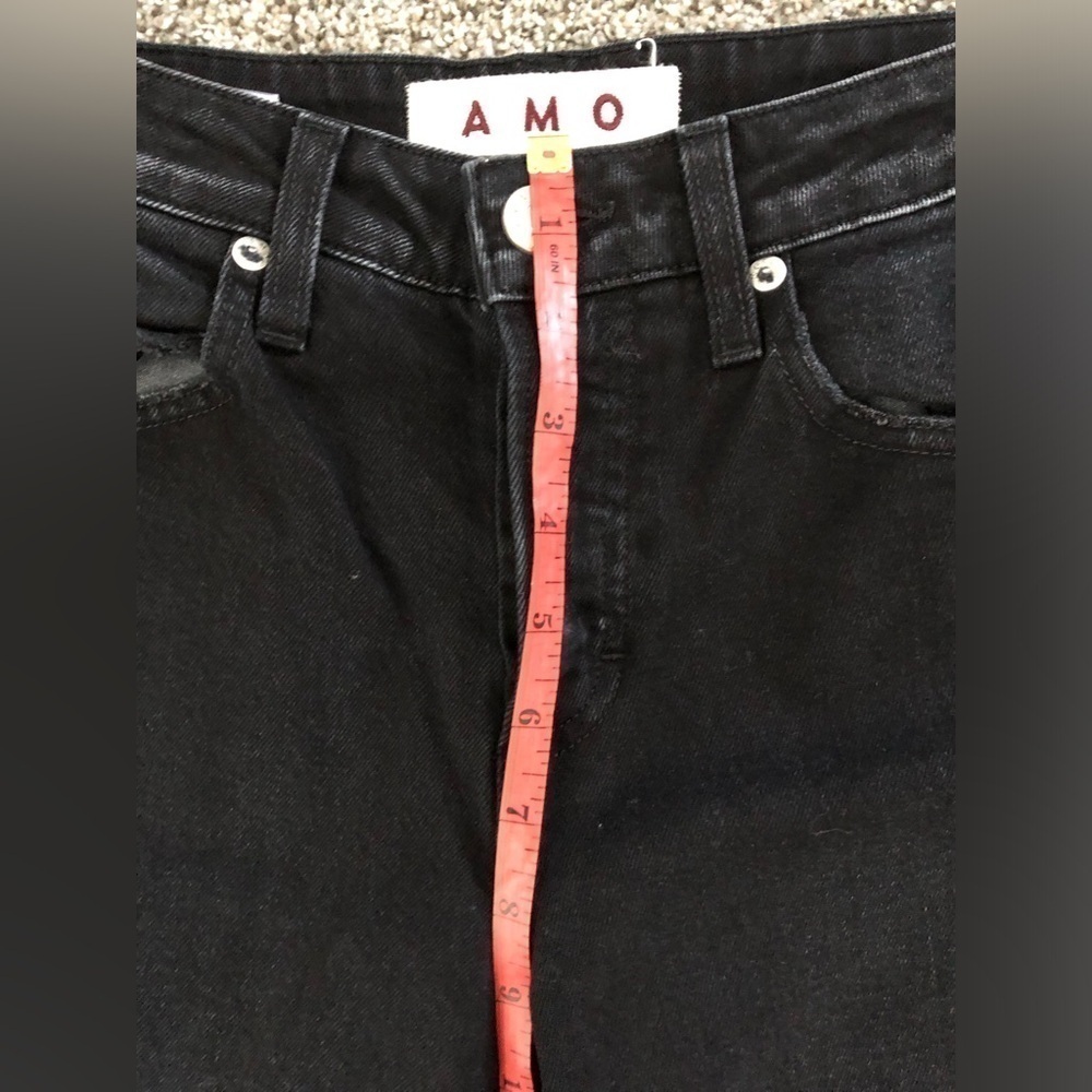 AMO babe black magic high rise straight leg jeans sz 24 - Picture 4 of 5